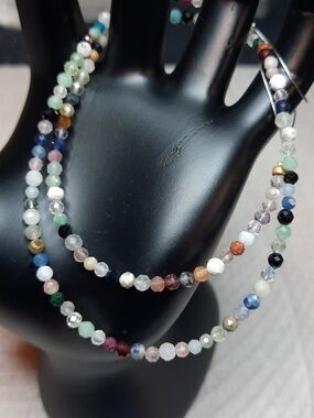 3mm Faceted Multi Gem Stone 15in Strand #12